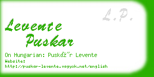 levente puskar business card